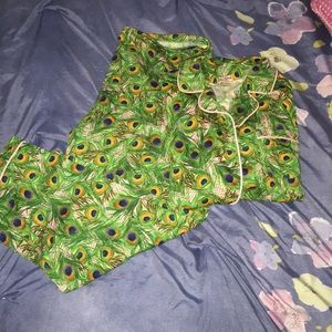 100% Cotton Peacock Pajama Set